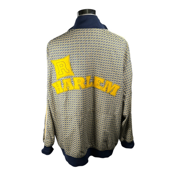 Vintage Nike Harlem Renaissance Rens Jacket Men's XXL 2XL Striped Blue Yellow - Picture 2 of 12